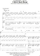 I Will Not Bow - Guitar TAB