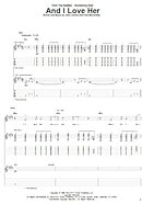 And I Love Her - Guitar TAB