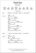 Fast Car - Guitar Chords/Lyrics