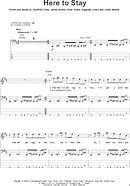 Here To Stay - Bass Tab