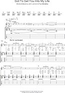 Got To Get You Into My Life - Guitar TAB