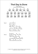 That Day Is Done - Guitar Chords/Lyrics
