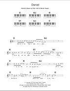 Daniel - Piano Chords/Lyrics