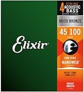 Elixir Nanoweb 80/20 Acoustic Bass Guitar Strings