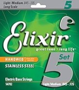 Elixir Nanoweb Stainless Steel 5-String Electric Bass Strings