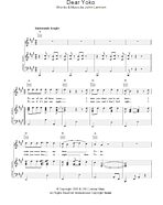 Dear Yoko - Piano/Vocal/Guitar