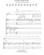 If I Don't Sing I'll Cry - Guitar TAB
