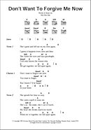 Don't Want To Forgive Me Now - Guitar Chords/Lyrics