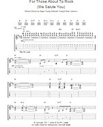 For Those About To Rock (We Salute You) - Guitar TAB