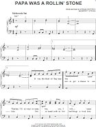 Papa was a rolling stone – The Temptations PoppaWa$@RollinStone Sheet music  for Piano (Solo) Easy