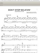 Don't Stop Believin' - Piano/Vocal/Guitar