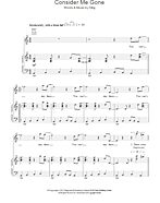 Consider Me Gone - Piano/Vocal/Guitar