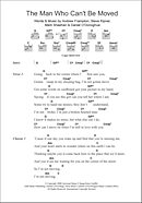The Man Who Can't Be Moved - Guitar Chords/Lyrics