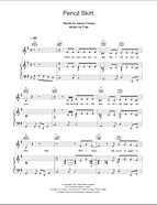 Pencil Skirt - Piano/Vocal/Guitar