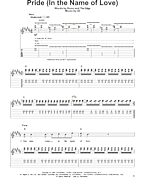 Pride (In The Name Of Love) - Guitar Tab Play-Along