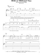 With Or Without You - Guitar Tab Play-Along