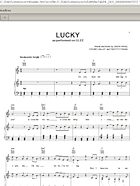 Lucky - Piano/Vocal/Guitar