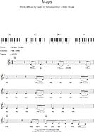 Maps - Piano Chords/Lyrics
