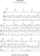 Hallelujah - Piano/Vocal/Guitar