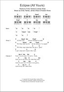 Eclipse (All Yours) - Piano Chords/Lyrics