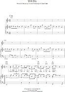 Will Do - Piano/Vocal/Guitar