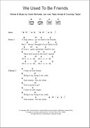 We Used To Be Friends - Guitar Chords/Lyrics