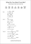 What Do You Want From Me? - Guitar Chords/Lyrics