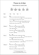 There Is A War - Guitar Chords/Lyrics
