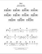 Ben - Piano Chords/Lyrics