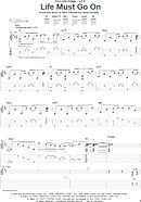 Life Must Go On - Guitar TAB