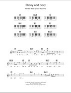 Ebony And Ivory - Piano Chords/Lyrics