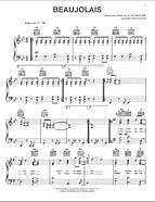 Beaujolais - Piano/Vocal/Guitar