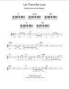 Let There Be Love - Piano Chords/Lyrics