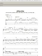 Afterlife sheet music for guitar (tablature, play-along) v2
