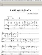 Raise Your Glass - Piano/Vocal/Guitar