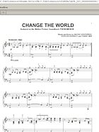Change The World - Piano Solo
