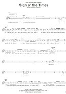Sign O' The Times - Guitar TAB
