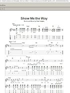 Show Me The Way - Guitar Tab Play-Along