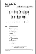 Show Me The Way - Piano Chords/Lyrics