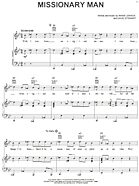 Missionary Man - Piano/Vocal/Guitar