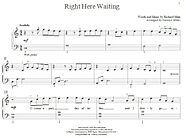 Right Here Waiting - Elementary Piano