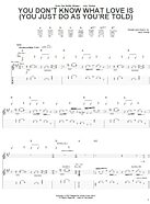 You Don't Know What Love Is (You Just Do As You're Told) - Guitar TAB