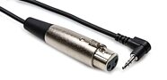 Hosa XVM Female XLR to Right-Angle TRS 1/8" Cable