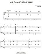 Mr. Tambourine Man - Easy Piano