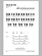 This Is The Time - Piano Chords/Lyrics