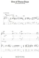 One Of These Days - Guitar TAB