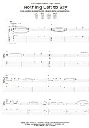 Nothing Left To Say - Guitar TAB