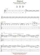 Wipe Out - Guitar TAB