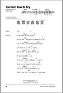 You Don't Have To Cry - Guitar Chords/Lyrics