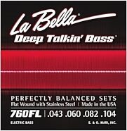 La Bella Deep Talkin Flatwound Stainless Steel Electric Bass Strings